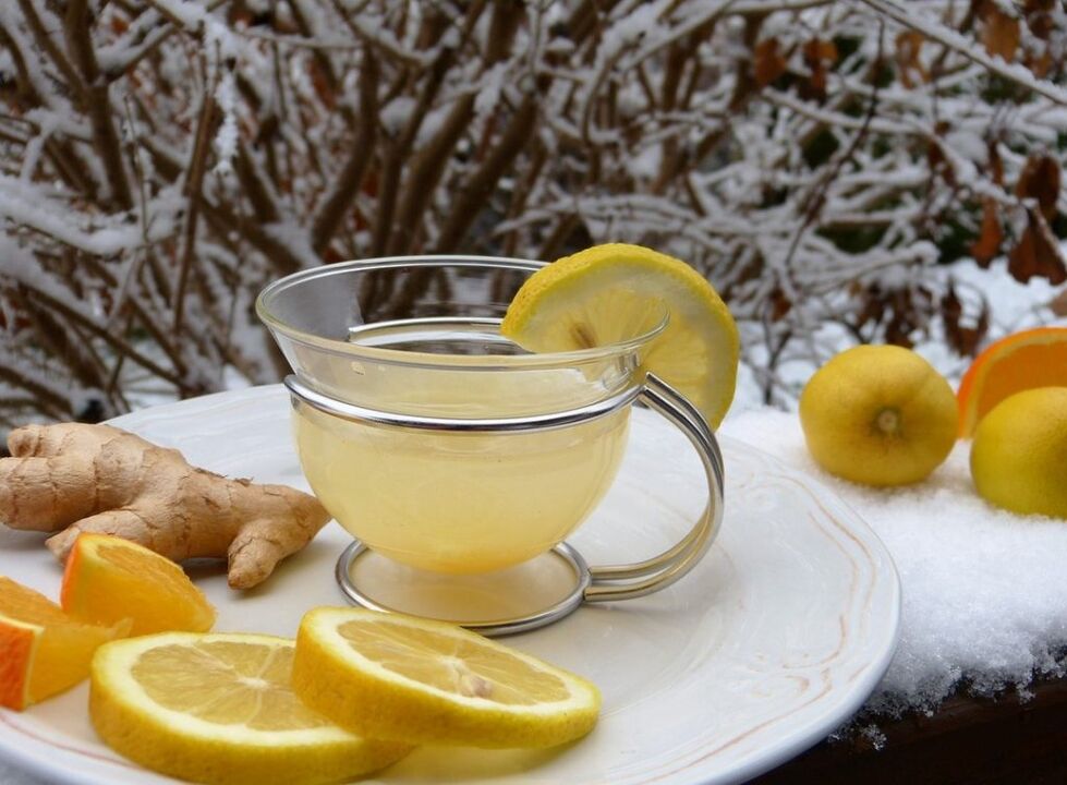 té con limón a base de jengibre para potenciar